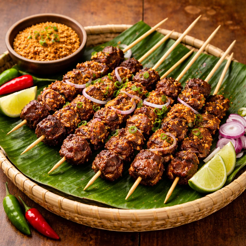 Brochettes de boeuf suya épicées